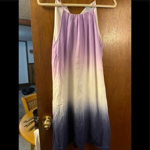 Dress medium length ombré of a purple white and blue size medium